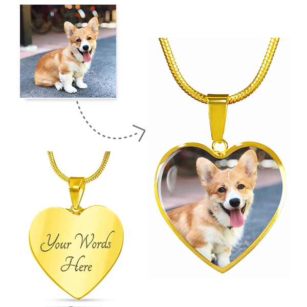Heart Shaped Custom Pet Necklace - Just For Dogs