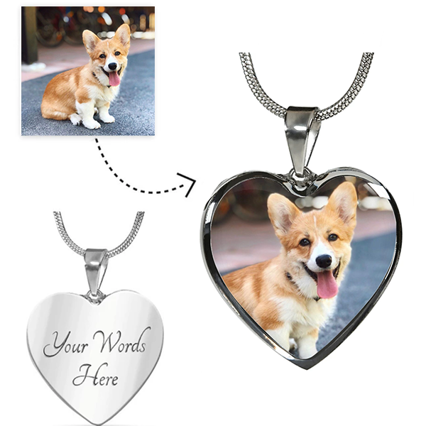 Heart Shaped Custom Pet Necklace - Just For Dogs